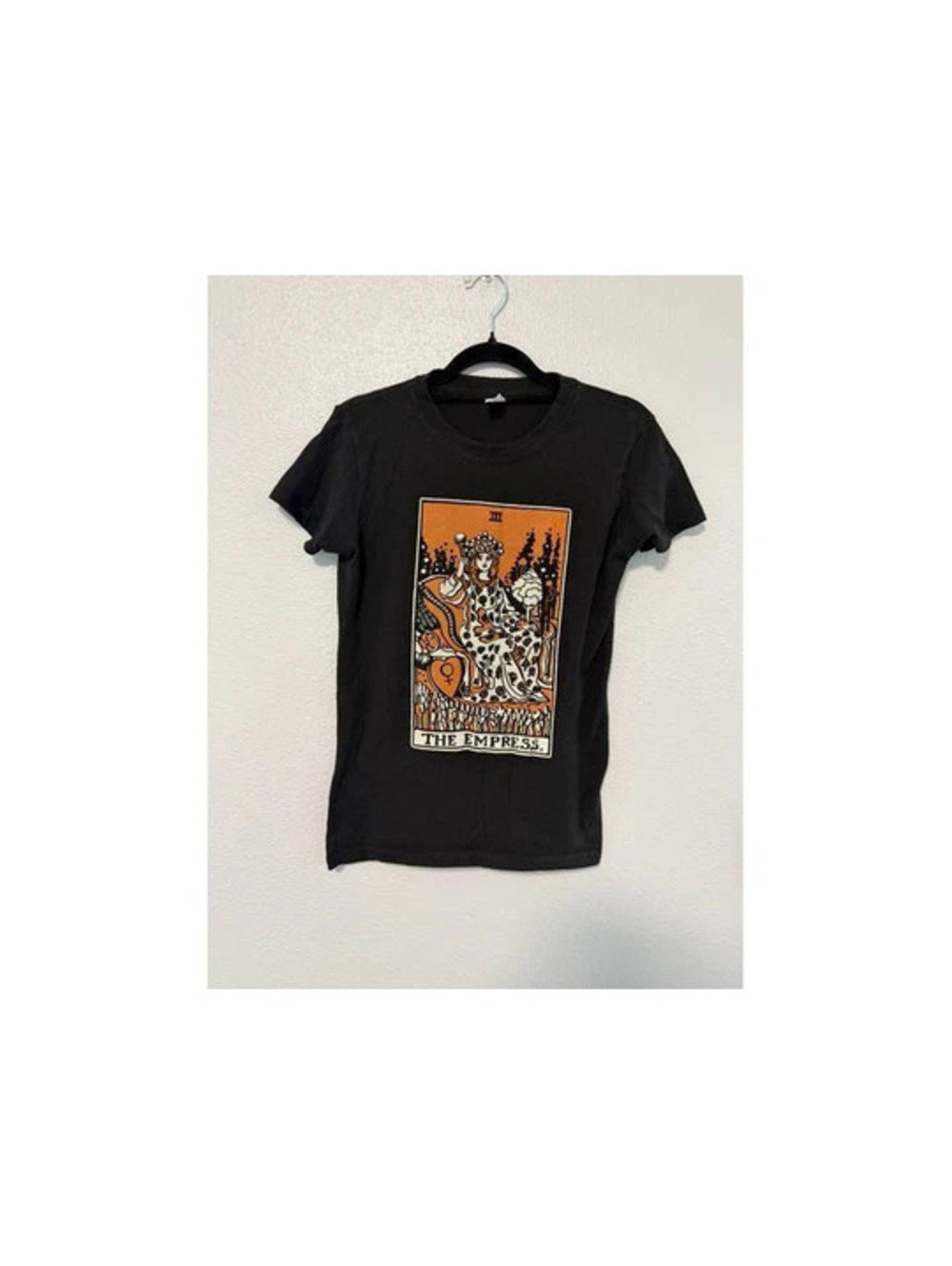 #6219  Black Leopard Graphic T-Shirt XS